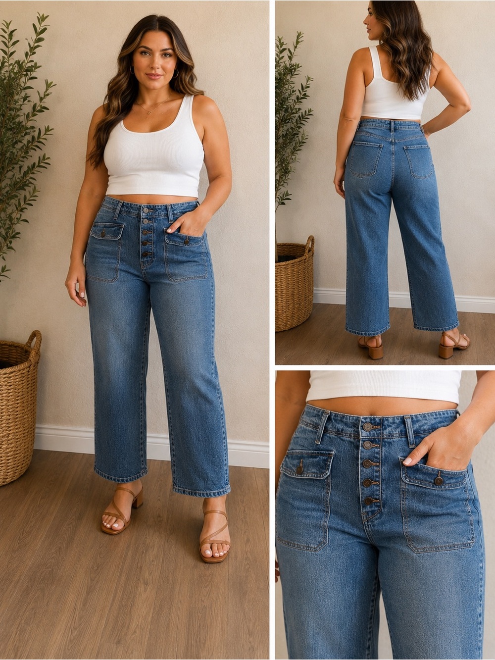Kensie The Colette High Rise Slim Straight Jeans Button Fly Women’s 8/29